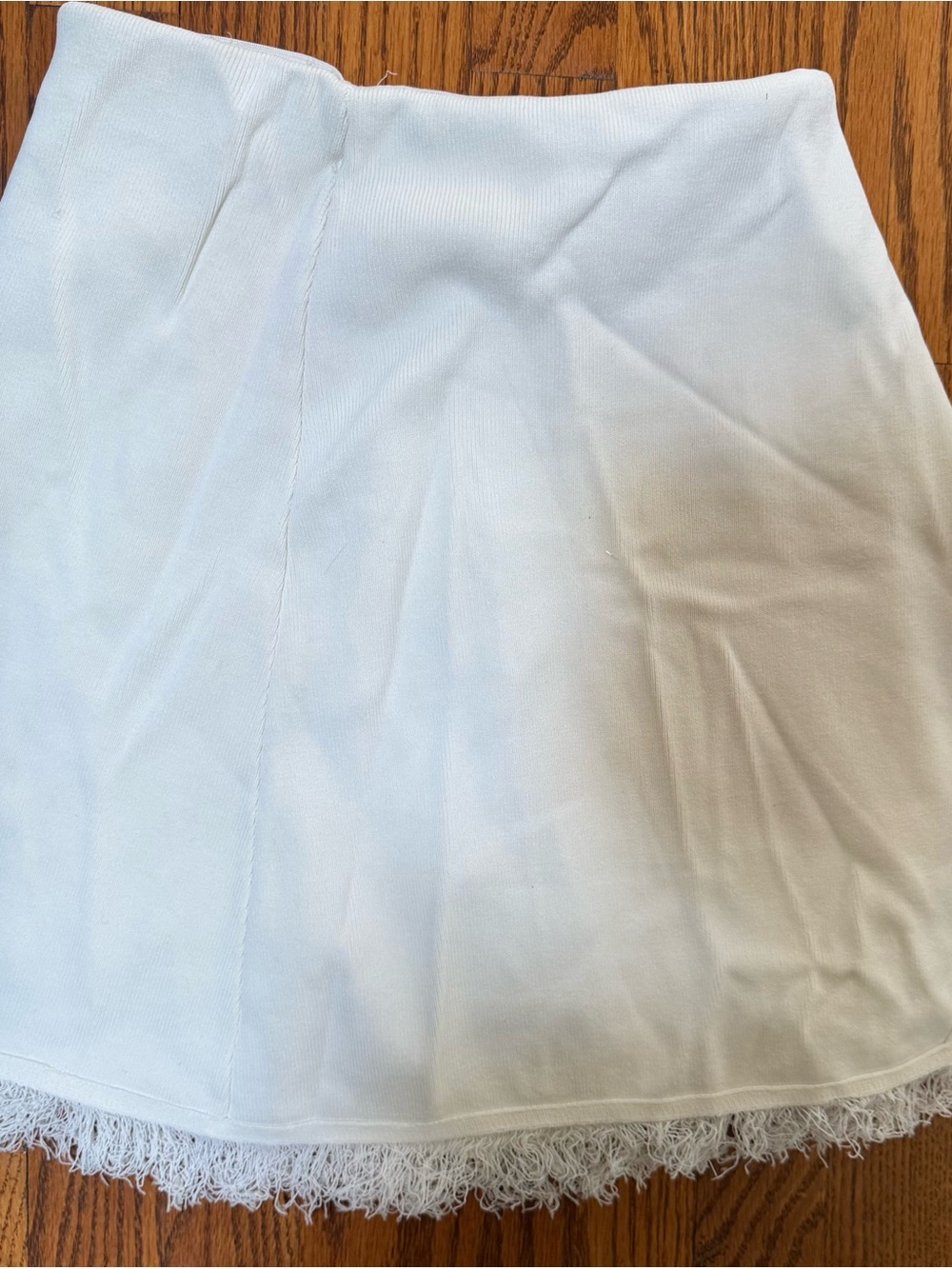 Lucy Paris Fringe Cream, Mini Skirt Lined Size Small - Picture 2 of 2